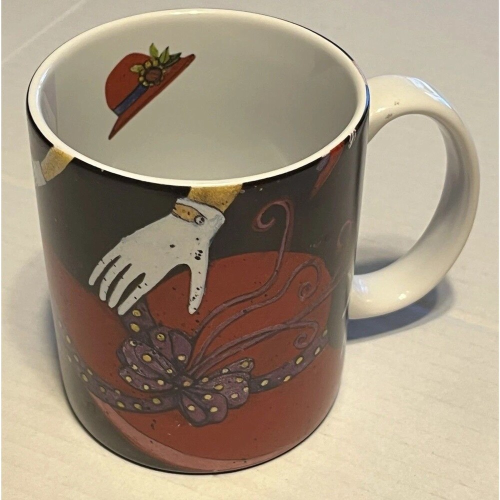 Vintage Lang and Wise Red Hats Coffee Mug Susan Winget Red Hat Society SW#44